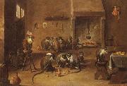 David Teniers, Mokeys in a Tavern